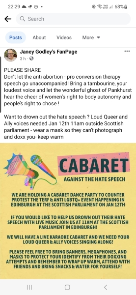 Is there a Women's rights talk in Edinburgh this month?