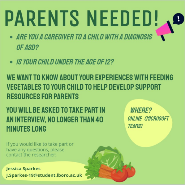 Support for Feeding Vegetables to Children with Autism: Research Opportunity!