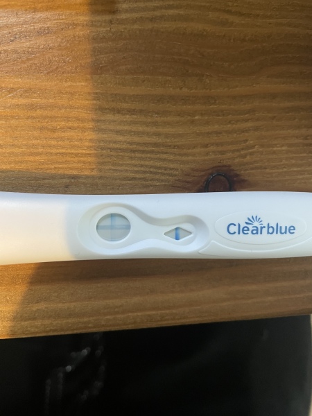 Clear blue evap line or positive result 