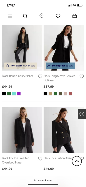 Black trouser suits?  Dated?