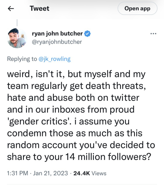 Another unhinged TRA