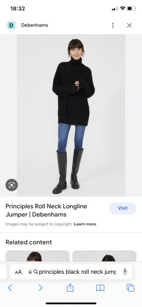 Chunky black polo neck