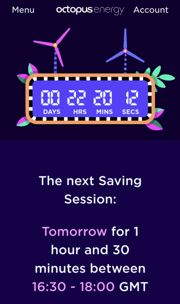 Octopus Saving Sessions