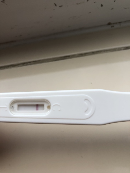 very faint line on test