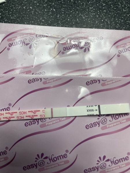 Faint positive line at 14DPO / 4(+4) weeks (TW previous loss mentioned)