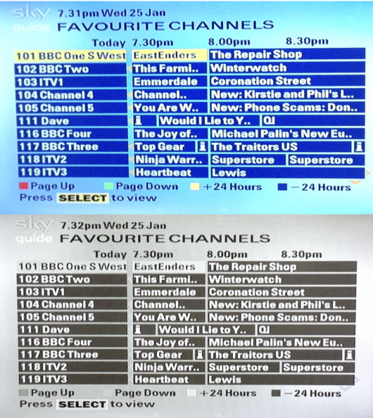 Is anybody else having problems with the colour on Channel 5?