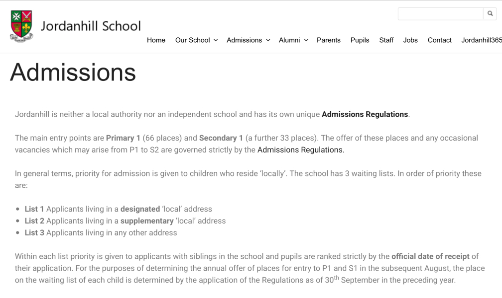 Choosing a secondary school in Edinburgh