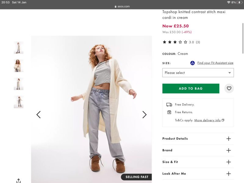 I need a thick soft super longline cardigan
