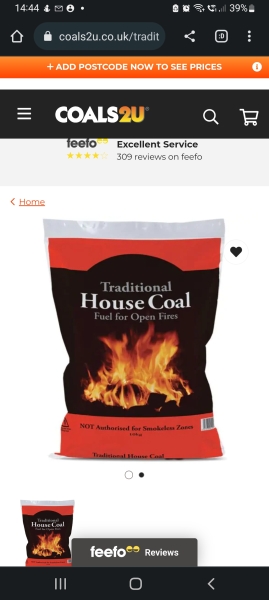 If you have an open fire, do you use coal?