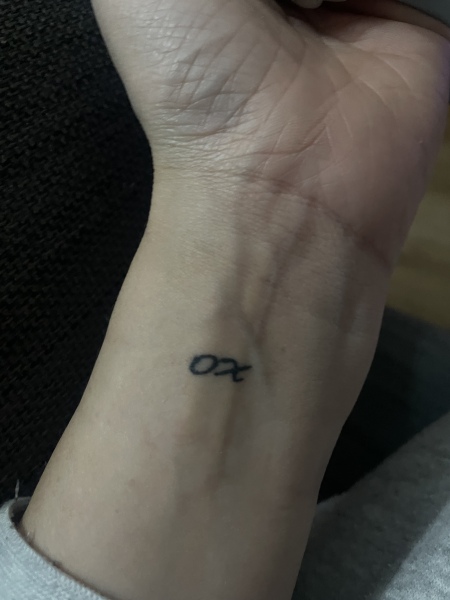 Under wrist tatoo