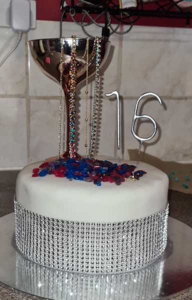Any quick and easy ideas how to make false "bubbles" in the top of this glass?