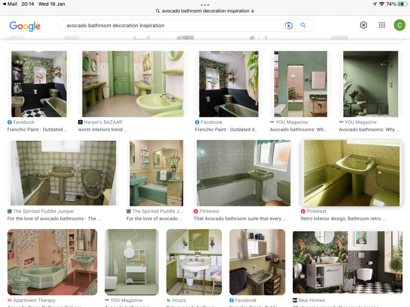 Does anyone have an avocado bathroom ?