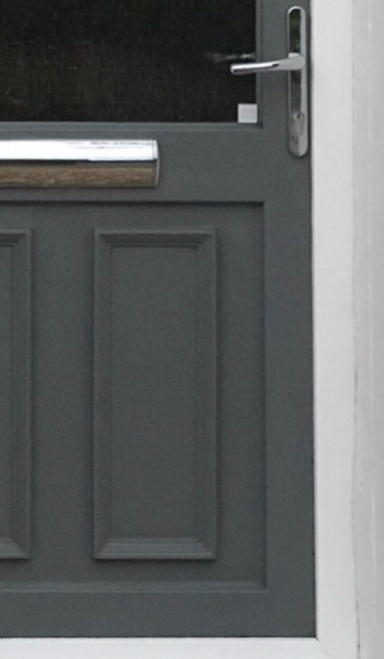 How to improve appearance of black composite front door