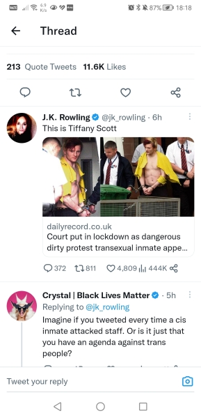 JKR still not giving any fucks!