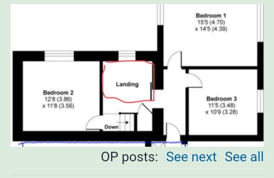 Turning landing into 4th bedroom to sell