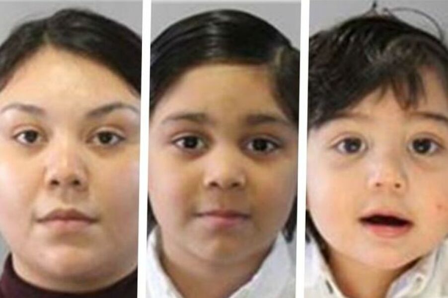 Missing mother and two children