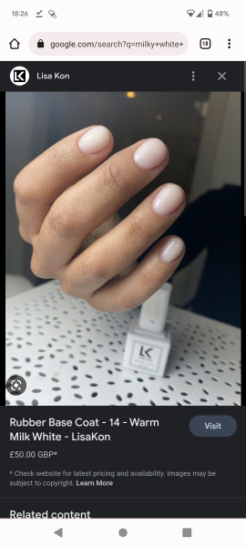 Milky white gel nail polish 