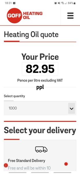 What's the price of residential heating oil doing? Any idea?