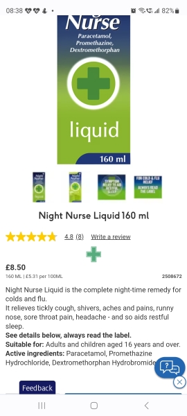Ex giving night nurse to my 13 year old 
