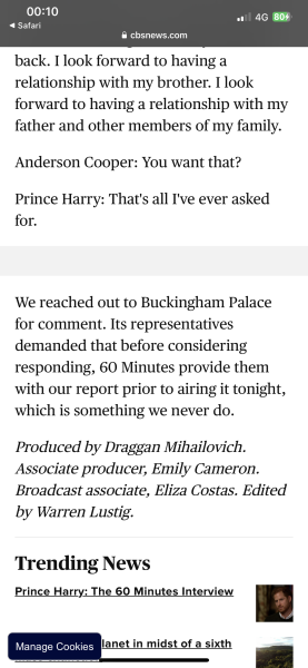 Is Harry sort of blackmailing the Royal family? 