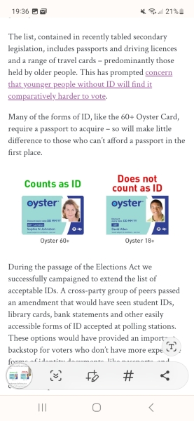 To ask if you knew you now need photo ID to vote at a polling station?