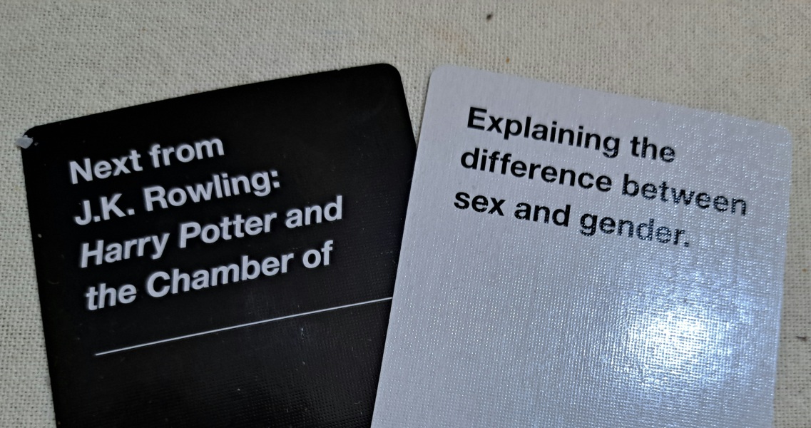Last night we played Cards against Humanity 