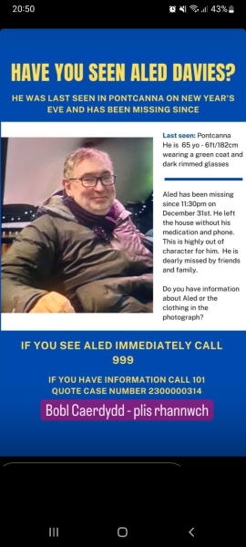 MISSING MAN-CARDIFF