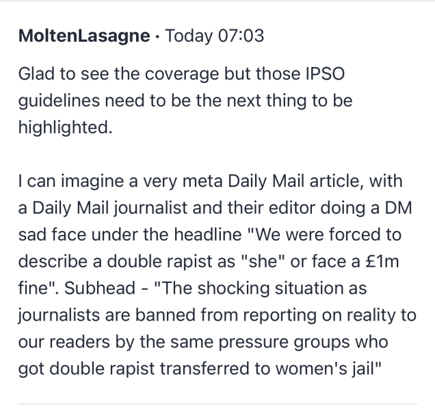 Female Newspaper Journalists Deliberately Breaking IPSO Trans Rules: A thread. 