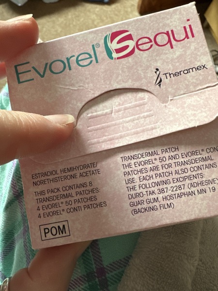 Evorel sequi - 2 x prescription charges?
