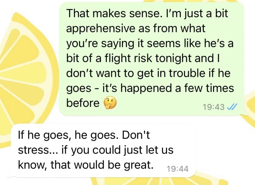 To demand teenage son home. 