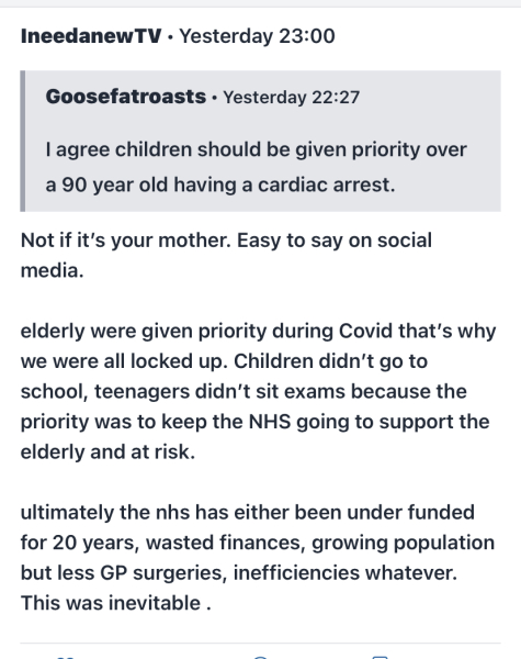 To tell you the NHS is a frightening failure for children?