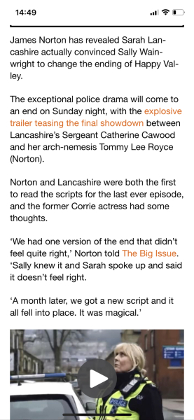 HAPPY VALLEY S3 - TV PACE - NO SPOILERS - thread 5 