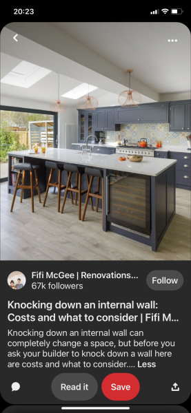 New kitchen units. Everything dates, what will date least?