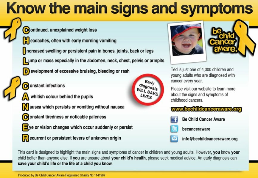 Toddler cancer diagnosis “every parent has something to worry about”