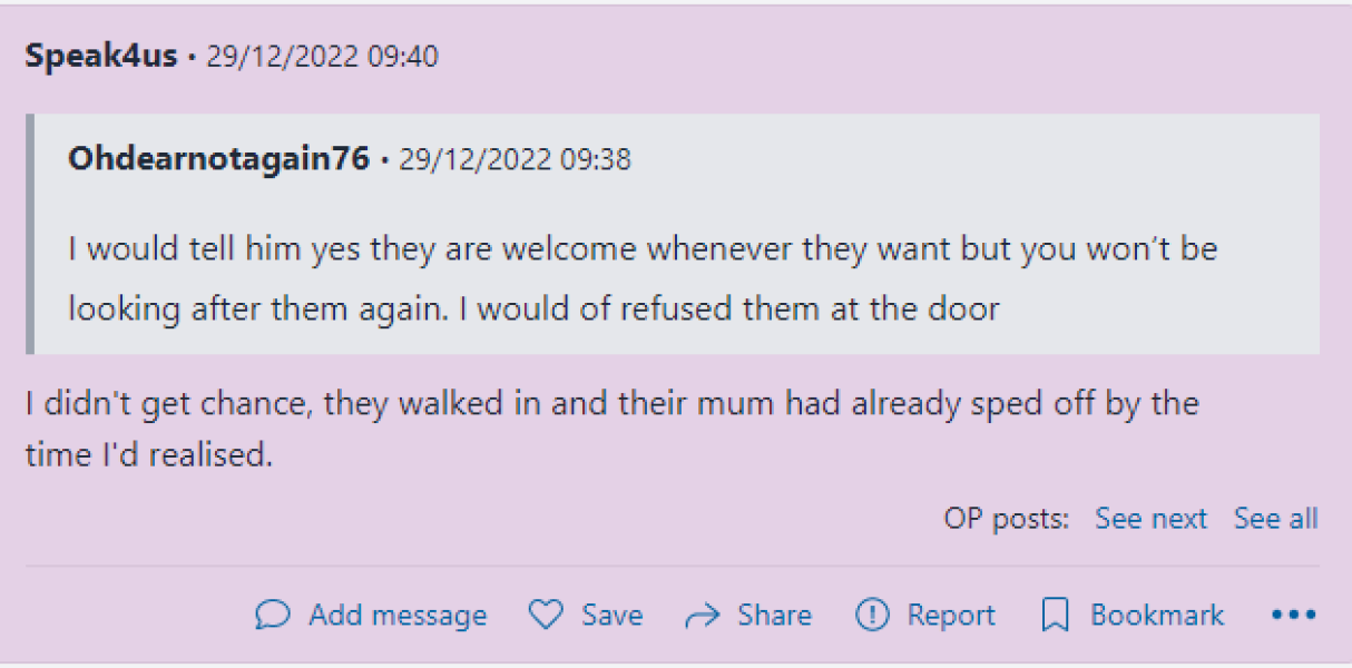 To be really fucked off about this? Ex and wife. 