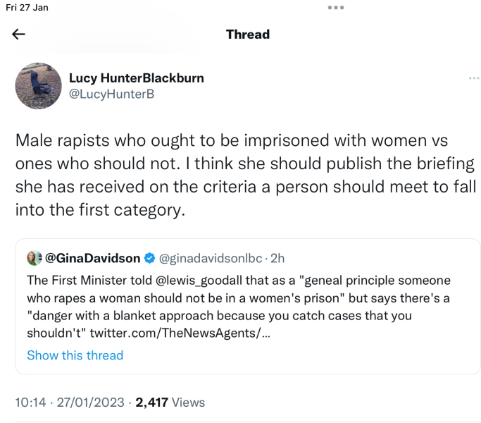 Sturgeon has accused some opponents to her GRR Bill of being "homophobic and racist" as well as "transphobic"