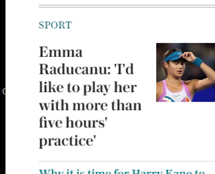 To find Emma Raducanu...