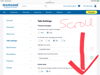 How do i unhide a thread