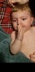 newborn hair turning orange?