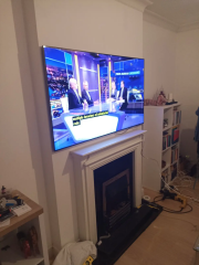 How high is your TV on media wall
