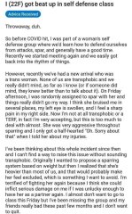All women/women and transwomen. How do the dynamics change?