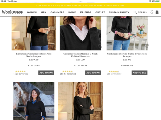 Can you find me an investment wool jumper in black?