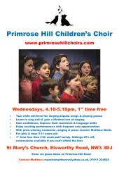 Sing Africa with the Primrose Hill Children's Choir, starts Wed 11 Jan
