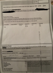 To ask for advice? Panicking about court papers.