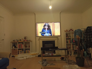 How high is your TV on media wall