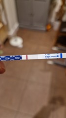 Very faint line 14 dpo