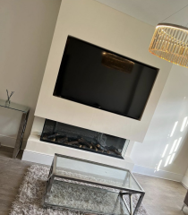 How high is your TV on media wall