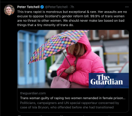 Is Peter Tatchell doing a reverse ferret? 