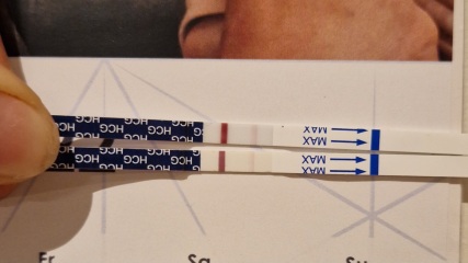 Very faint line 14 dpo