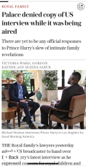 Is Harry sort of blackmailing the Royal family? 